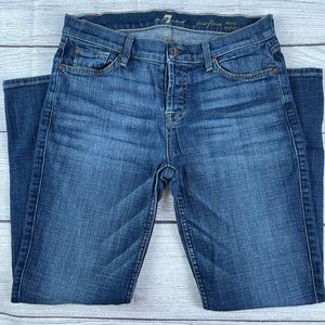 7FAM 27”L Low Rise Josefina Skinny BF sz 26